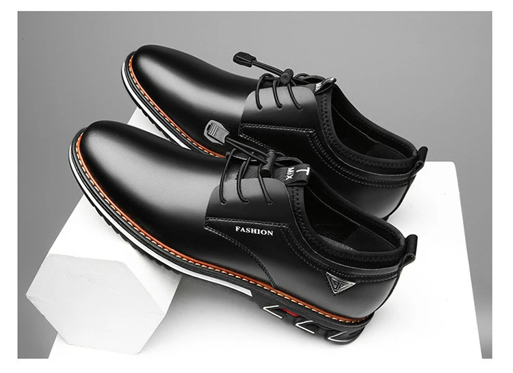 Men's Casual Shoes Black Spring Male Footwear Loafers Soft Bottom Lace Up Outdoor Business Sneakers Shoes For Men Big Size 48