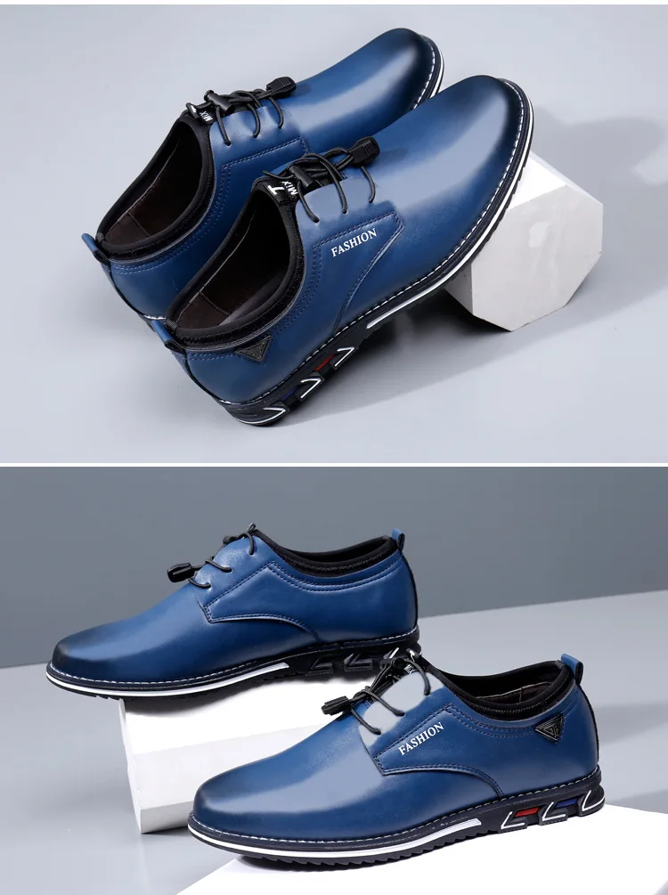 Men's Casual Shoes Black Spring Male Footwear Loafers Soft Bottom Lace Up Outdoor Business Sneakers Shoes For Men Big Size 48
