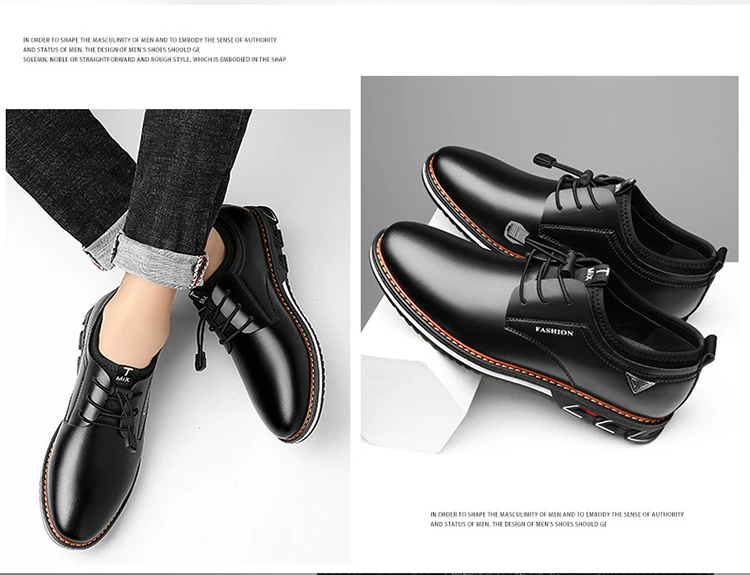 Men's Casual Shoes Black Spring Male Footwear Loafers Soft Bottom Lace Up Outdoor Business Sneakers Shoes For Men Big Size 48
