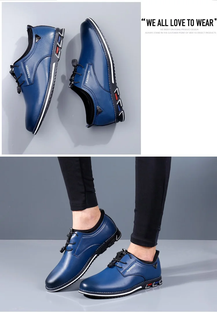 Men's Casual Shoes Black Spring Male Footwear Loafers Soft Bottom Lace Up Outdoor Business Sneakers Shoes For Men Big Size 48