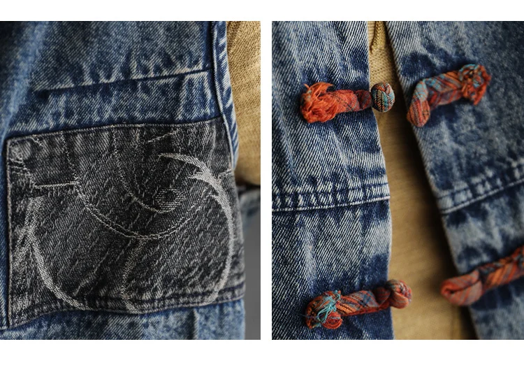 Amax LuluE 2024 Chinese Fashion Designer Clothes Women Vintage Denim Sleeveless Coats Ladies Casual Loose Luxury Punk Waistcoats