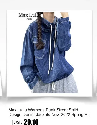 Amax LuluE 2024 Chinese Fashion Designer Clothes Women Vintage Denim Sleeveless Coats Ladies Casual Loose Luxury Punk Waistcoats