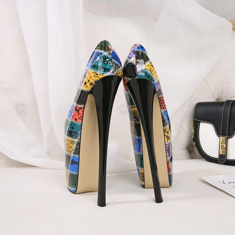 Fashion Catwalk Shows 22cm Pumps Platform Women shoes 20cm Ultra High Thin heels Bridal zapatos mujer Steel Pipe Dance Stilettos