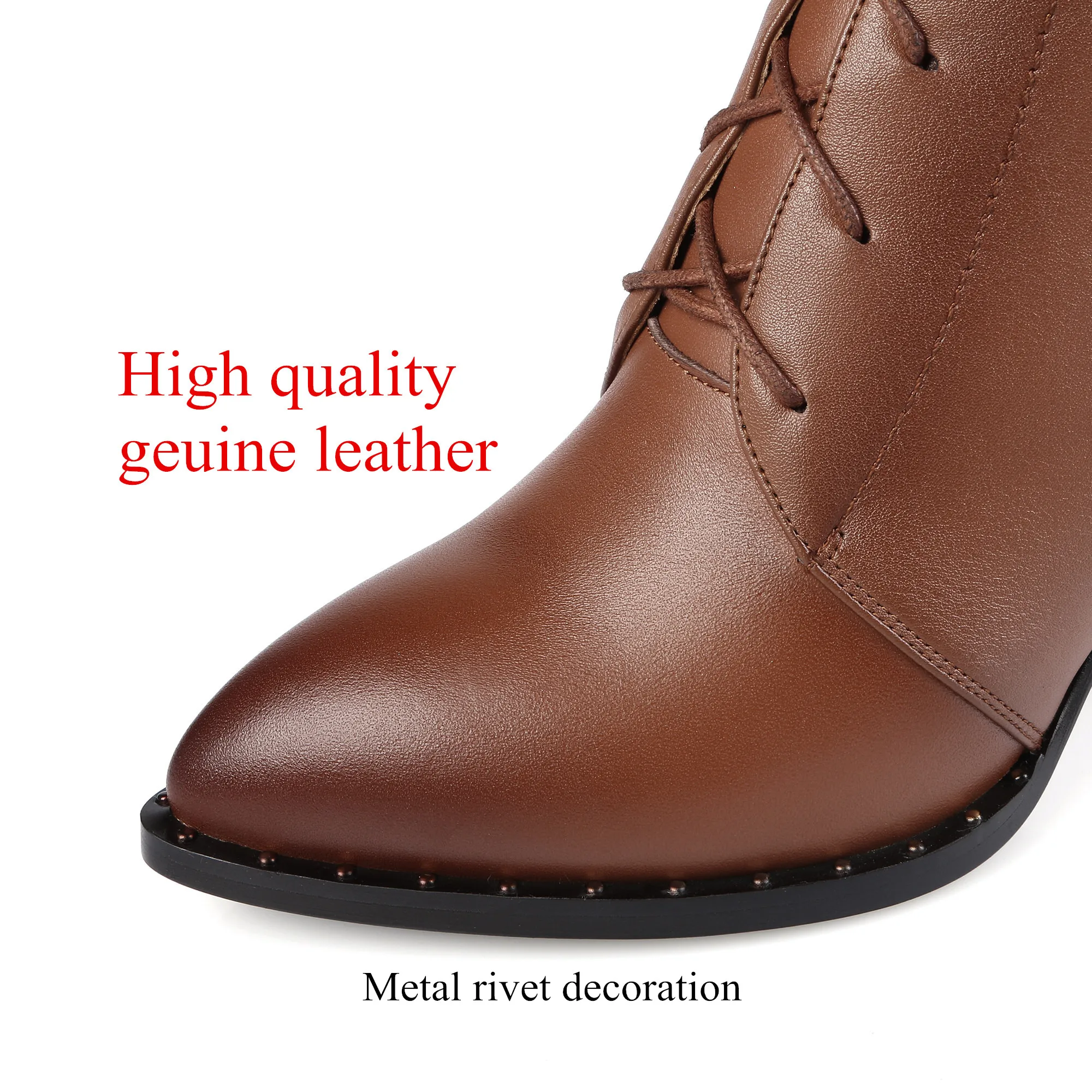 Women Knee High Boots 2026 Luxury Cow Genuine Leather Brown Black High Heels Long Boot Designer Female Winter Shoes Big Size 42