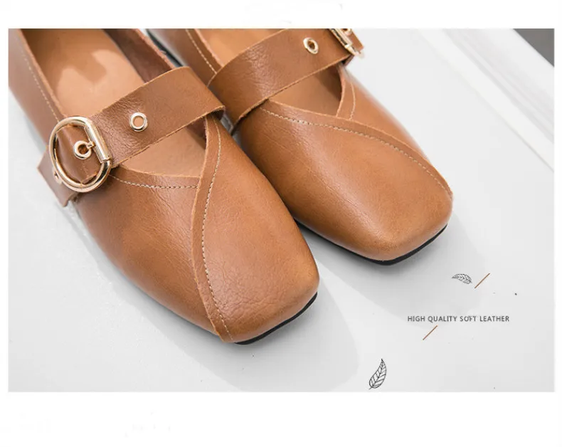 AIYUQI Ladies Spring Shoes 2026 New Genuine Leather Mother Flat Shoes Casual Large Size 41 42 43 Square Comfortable Women Shoes