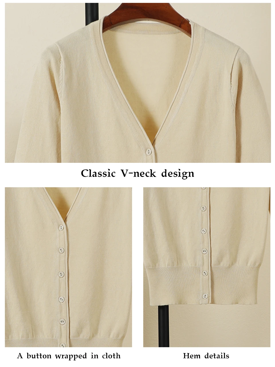 Black Cropped Cardigan Female Clothing Jersey Blouses Women's Coat Spring 2026 Long Sleeve Top Korean Fashion Knitted Sweater