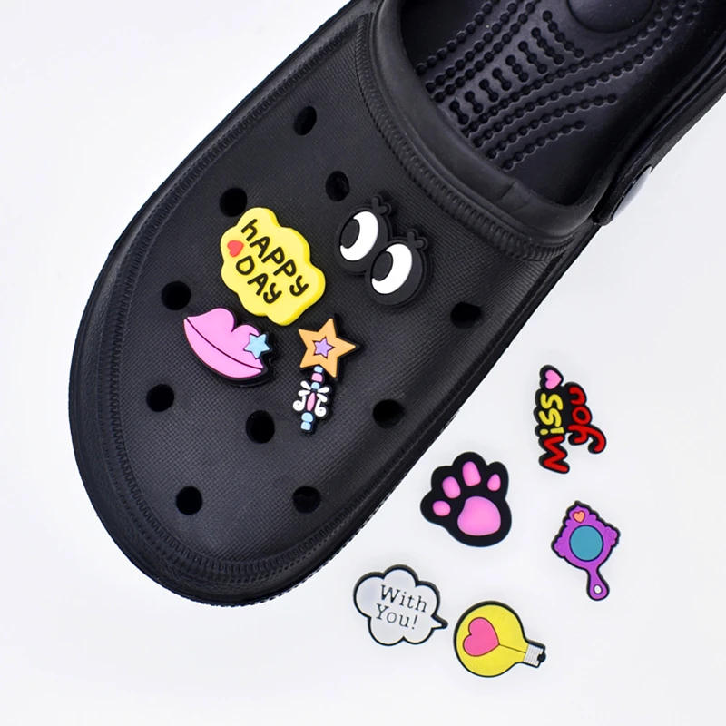 1 Piece Cartoon Kids Cute Shoe Ornament Charm Shoe Decorations Removable PVC Shoe Accessories Buckle Hole Free Shipping