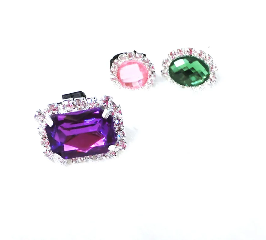 1 Pc Shiny Rhinestone Heart Shoelace Clips Bling Decorative Shoe Charms Buckle Fashion Shoe Accessories for Kids Women Sneakers