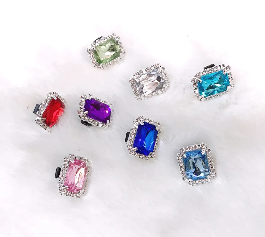 1 Pc Shiny Rhinestone Heart Shoelace Clips Bling Decorative Shoe Charms Buckle Fashion Shoe Accessories for Kids Women Sneakers