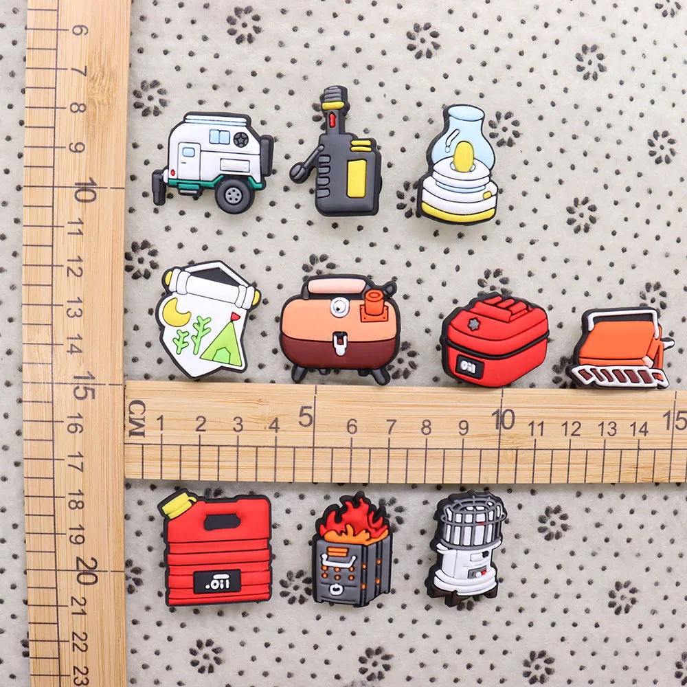 New Arrivals 1pcs PVC Tourist Caravan Machine Shoes Accessories Oil Garden Shoe Decorations Fit Kids Charms Party Gift
