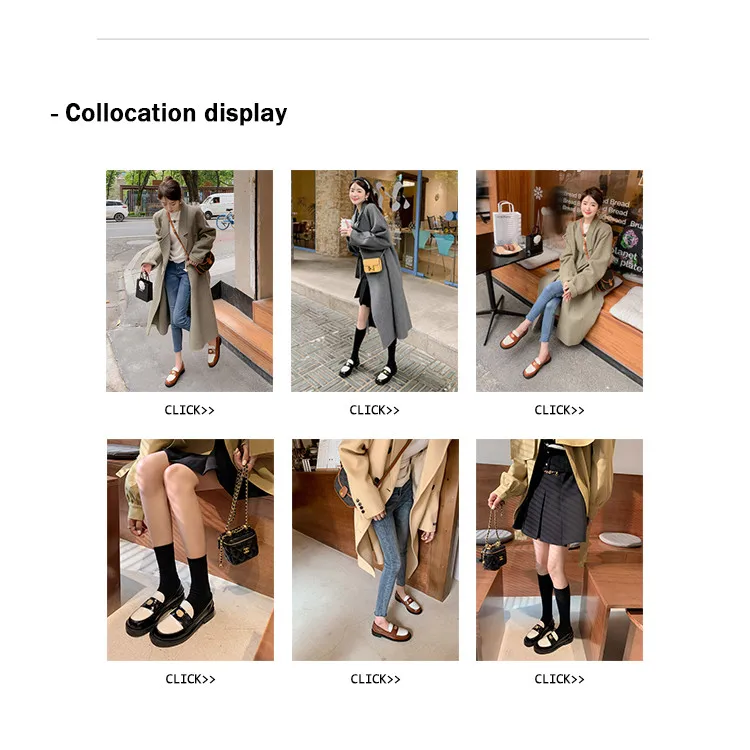 MKKHOU Fashion Loafers New High-Quality Leather Round Toe Color-Blocking Comfortable Low-heeled Women Shoes Daily Light Shoes