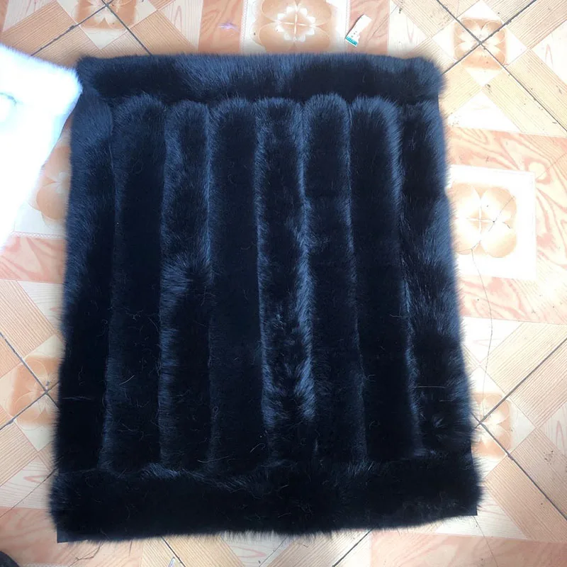 HUAQIUMEISI Real fox fur blankets suitable for autumn and winter home outdoor use with natural fox fur jacket blanket