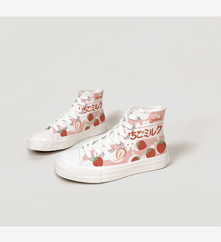Amy and Michael Spring New Fashion Women Sneakers Lovely Girls Students Hand Painted Vulcanized Canvas Shoes Flat Trainers