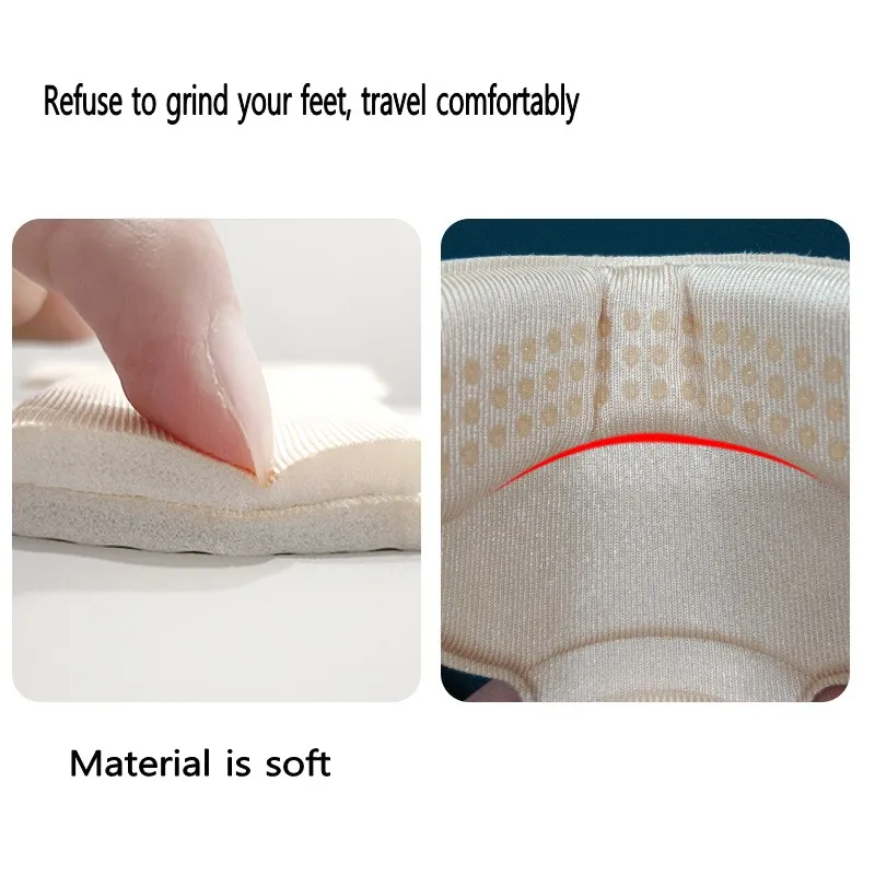 2PCS Heel Stickers Half Insoles for Women Foot Heel Pad Sports Shoe High Heels Back Sticker Pain Relief Protector Cushion Insole