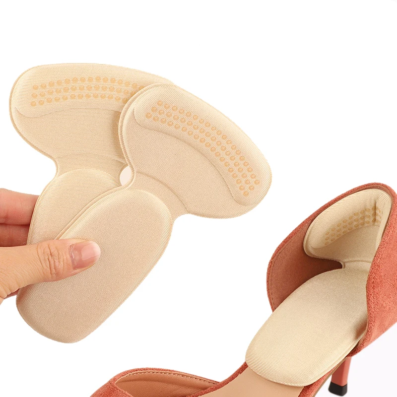 2PCS Heel Stickers Half Insoles for Women Foot Heel Pad Sports Shoe High Heels Back Sticker Pain Relief Protector Cushion Insole