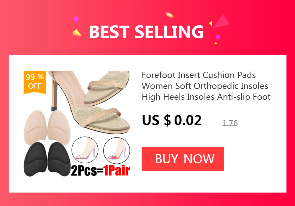 2PCS Heel Stickers Half Insoles for Women Foot Heel Pad Sports Shoe High Heels Back Sticker Pain Relief Protector Cushion Insole