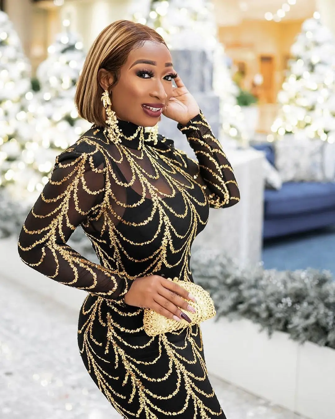 African Dress Stretch Bead 2021 Long Sleeve Dress Sexy Dress Summer Dress Dresses + Strap Dress Fishtail Skirt