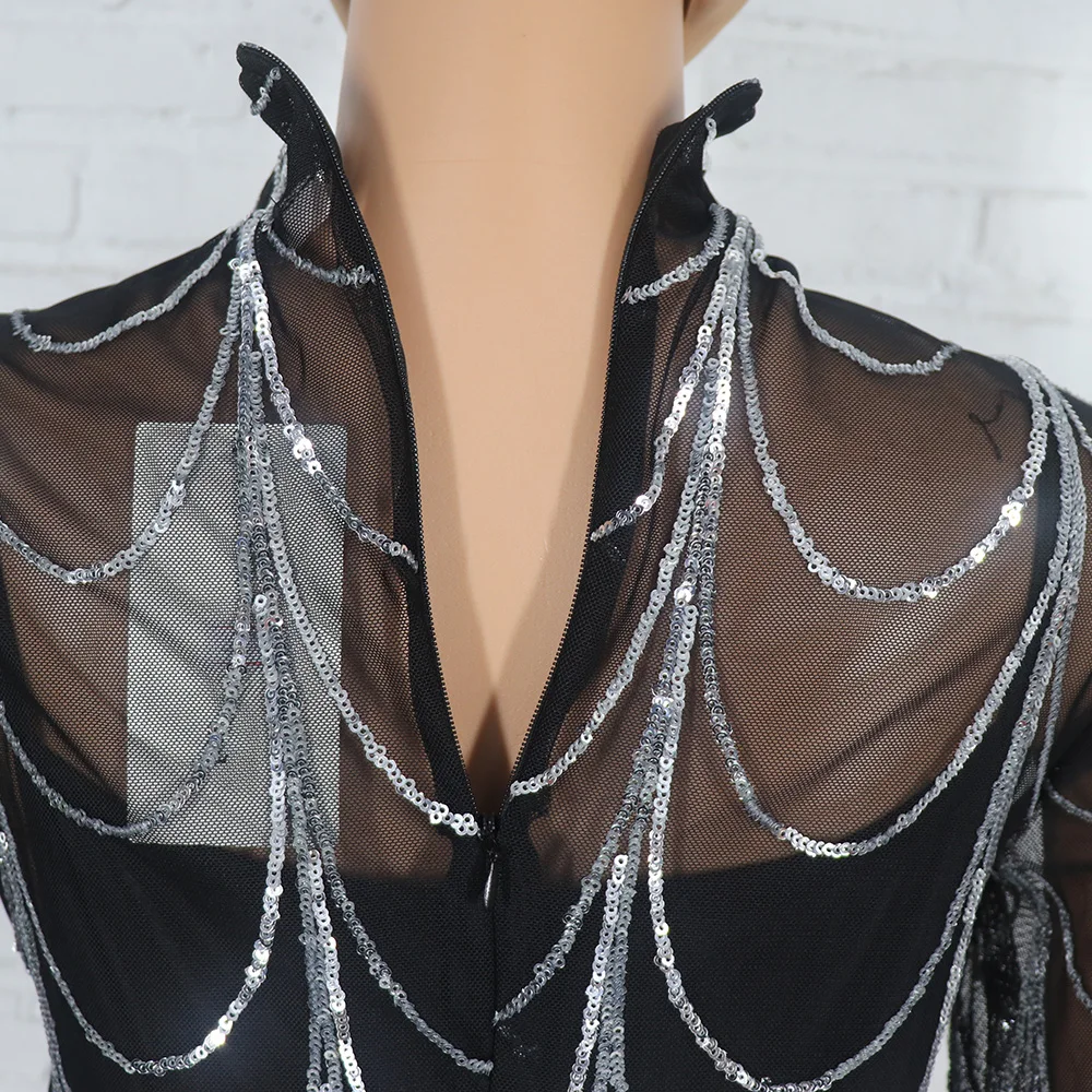 African Dress Stretch Bead 2021 Long Sleeve Dress Sexy Dress Summer Dress Dresses + Strap Dress Fishtail Skirt