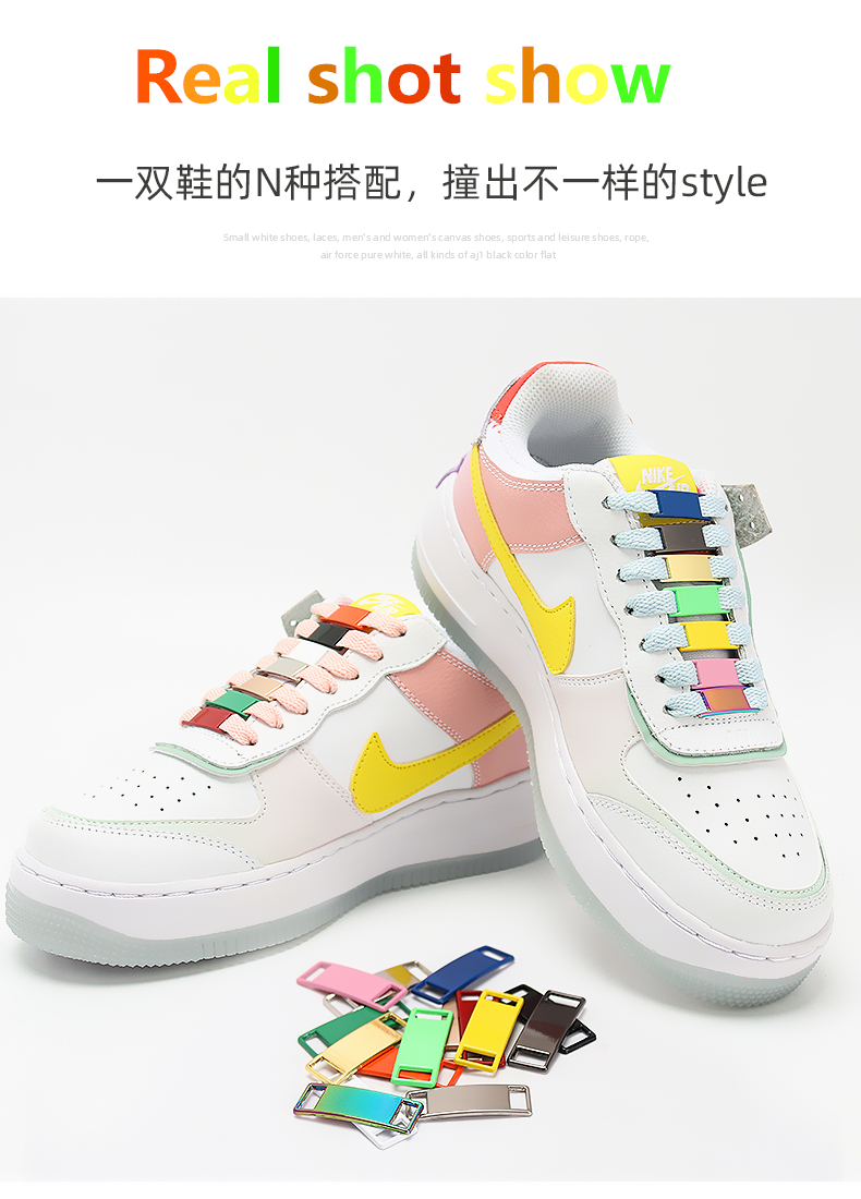 New 2pcs/pair Brand Metal Lace Lock DIY Sneaker Kits Metal Lace Buckle New Shoe Accessories Shoelaces Buckle Accessories