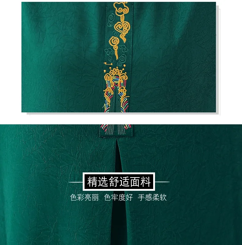 UHYTGF Short Sleeve 5XL Big Size Dresses Women Fashion Embroidered Summer Dress Elegant Mother Casual Thin Clothes Vestidos 1311