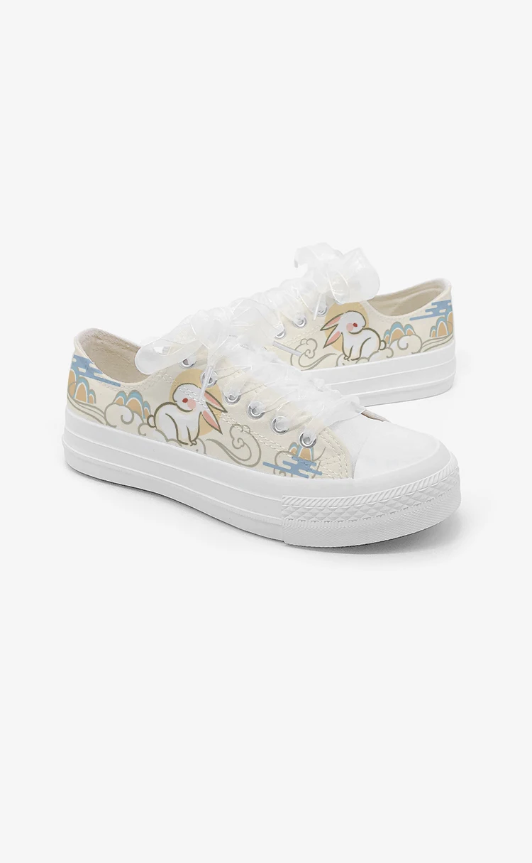 Amy and Michael Original Designers Canvas Shoes Fashion Ladies Casual Flat Hand Painted Espadrilles Cute Woman Vulcanize Shoes