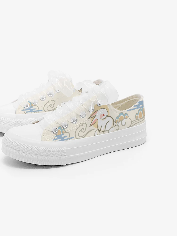 Amy and Michael Original Designers Canvas Shoes Fashion Ladies Casual Flat Hand Painted Espadrilles Cute Woman Vulcanize Shoes
