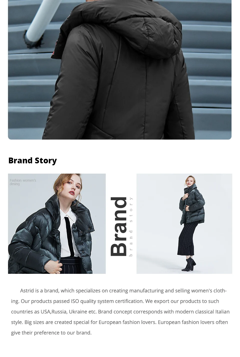 Astrid 2022 New Winter Women's coat women long warm parka fashion thick Jacket hooded Bio-Down Plus size female clothing AT-6703