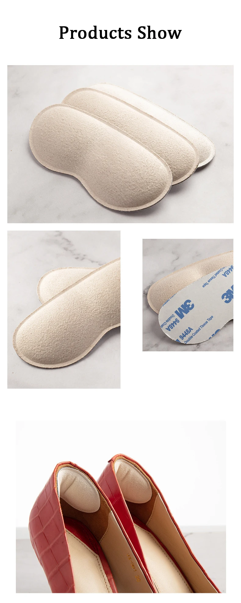 Women Insoles for Shoes High Heel Pad Adjust Size Adhesive Heels Stickers Pads Soft Protector Pain Relief Foot Care Insert Heel