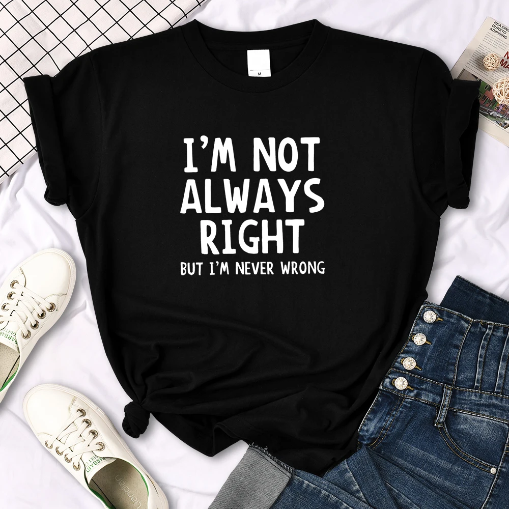 Women's T-Shirt Cool Interesting Letters Printed Tees Female Summer Oversized Tshirt Woman Round Neck Casual Tshirt Tops