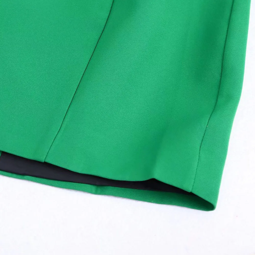 Klacwaya Women 2021 Fashion Chic Hollow Out Mini Dress Vintage Long Sleeve Welt Pockets Female Mini Dresses Mujer