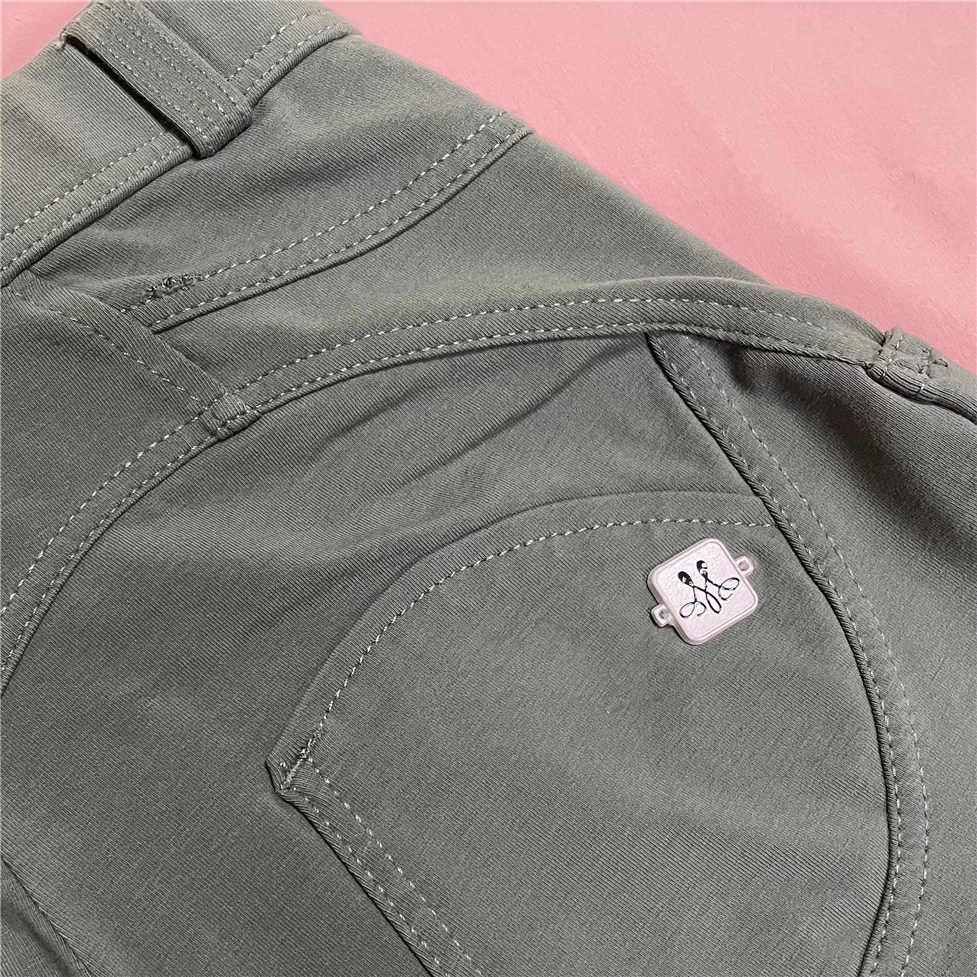 Shascullfites Butt Lift Leggings Fitness Olive Green Naked Feeling Workout Compression Thin Legging