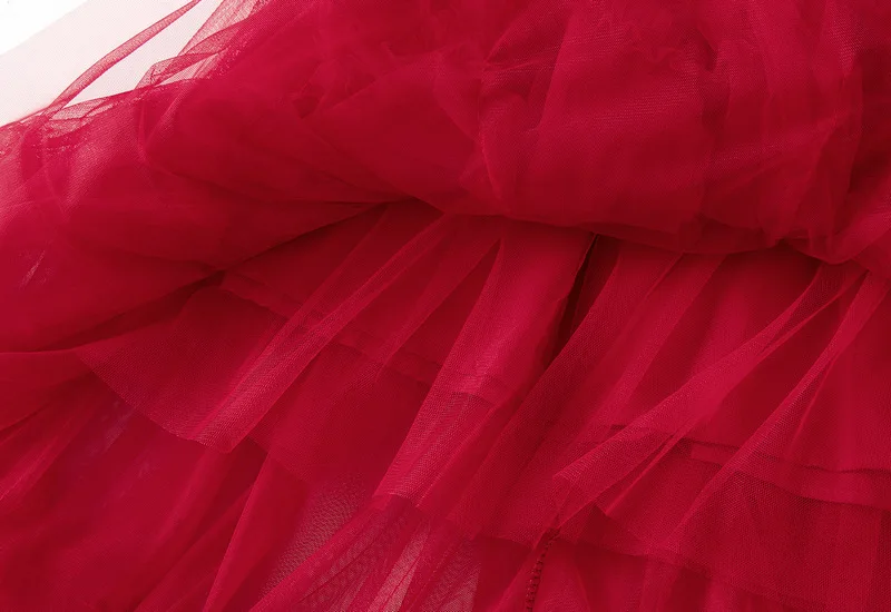 Beige Maxi Long Tulle Skirt Women Spring Summer Mesh Big Hem A-line Skirt Female Lengthen Red Party Skirt Clothes for Lady