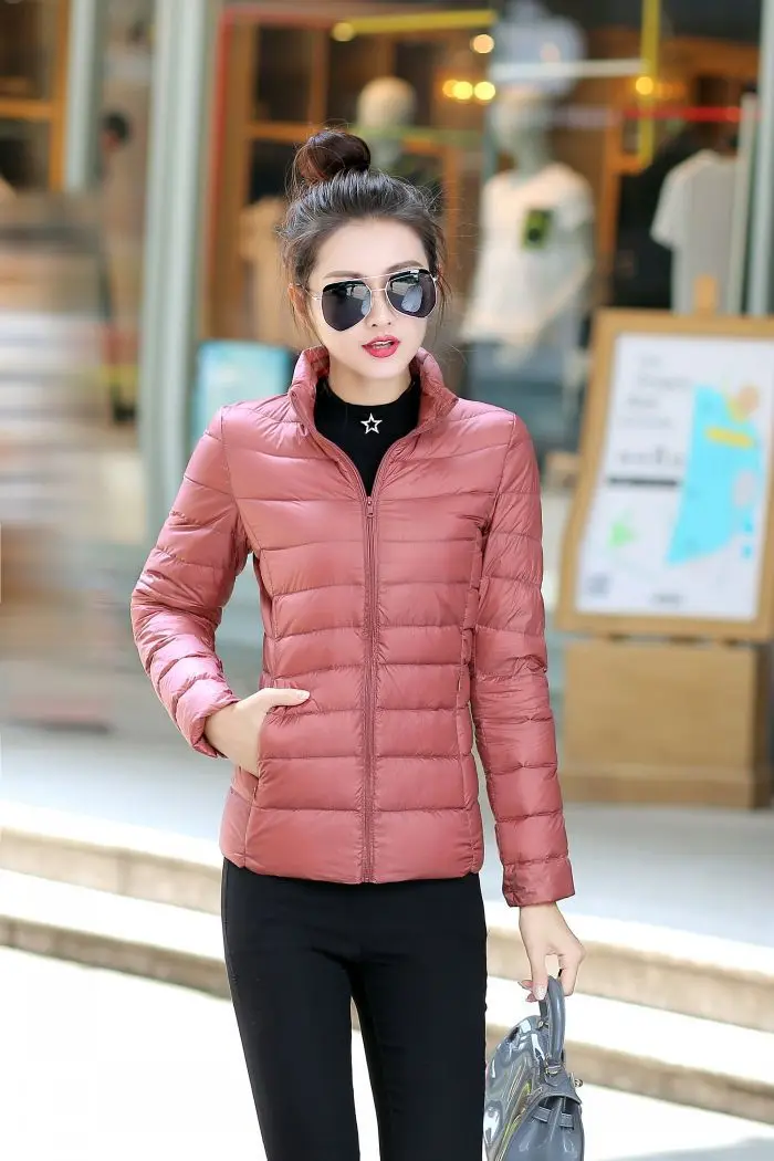 8XL Women White Duck Down Coats 4XL 5XL Female Ultra Light Duck Down Jackets Autumn Winter Warm Stand Collar Hiking Coat Outwear