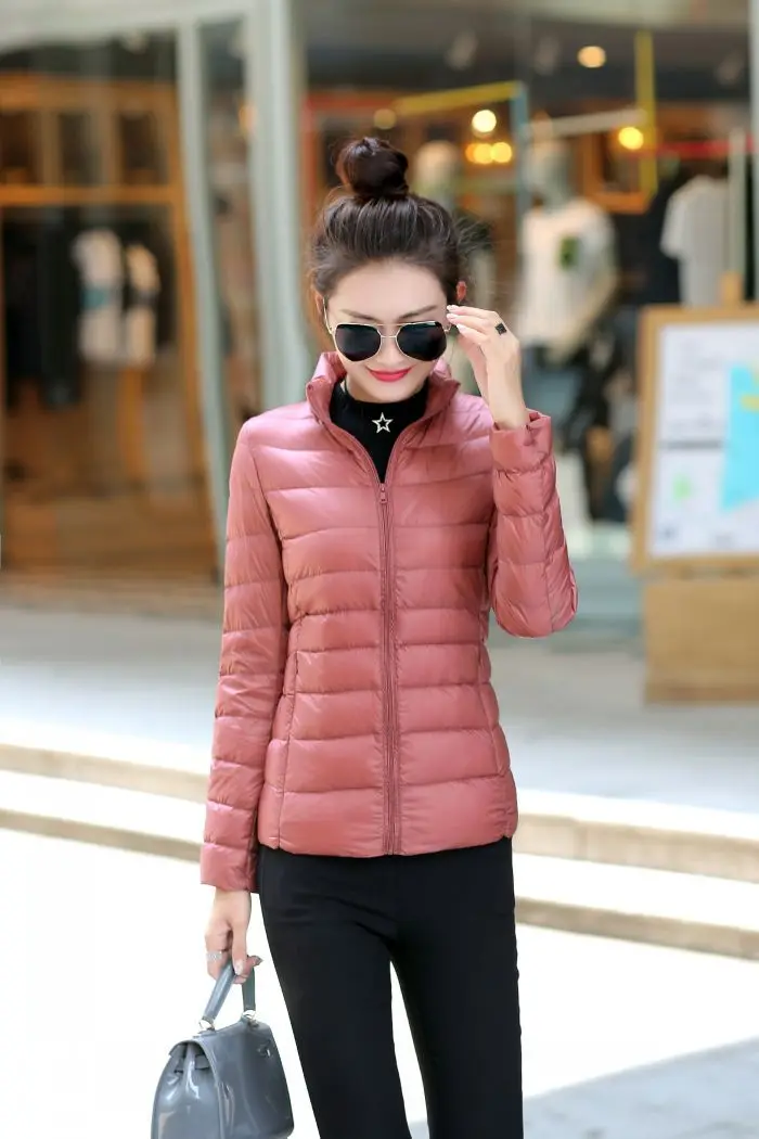 8XL Women White Duck Down Coats 4XL 5XL Female Ultra Light Duck Down Jackets Autumn Winter Warm Stand Collar Hiking Coat Outwear