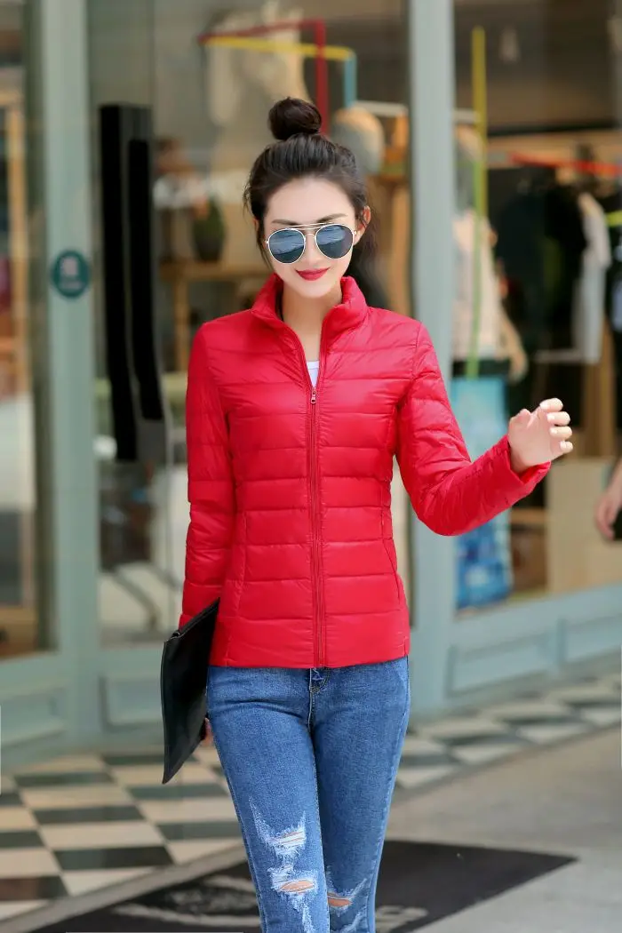 8XL Women White Duck Down Coats 4XL 5XL Female Ultra Light Duck Down Jackets Autumn Winter Warm Stand Collar Hiking Coat Outwear
