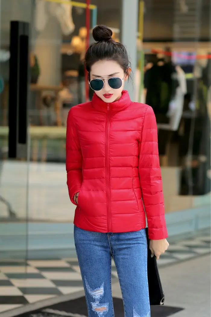 8XL Women White Duck Down Coats 4XL 5XL Female Ultra Light Duck Down Jackets Autumn Winter Warm Stand Collar Hiking Coat Outwear