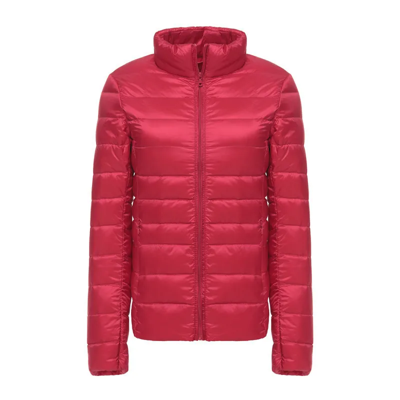 8XL Women White Duck Down Coats 4XL 5XL Female Ultra Light Duck Down Jackets Autumn Winter Warm Stand Collar Hiking Coat Outwear