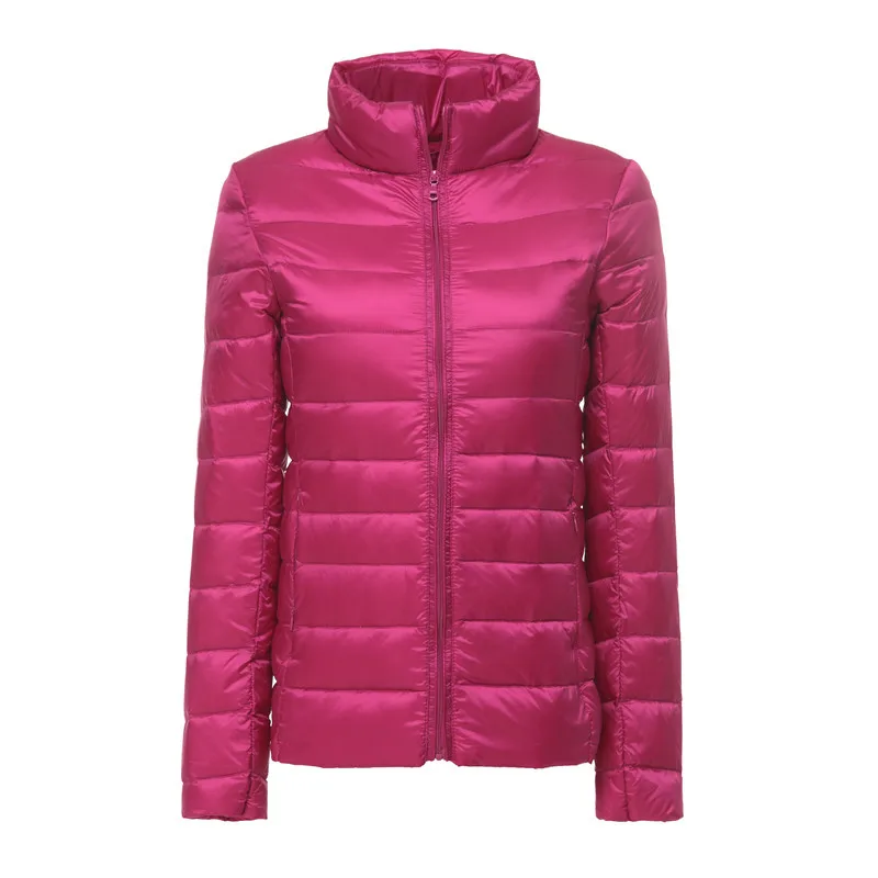 8XL Women White Duck Down Coats 4XL 5XL Female Ultra Light Duck Down Jackets Autumn Winter Warm Stand Collar Hiking Coat Outwear