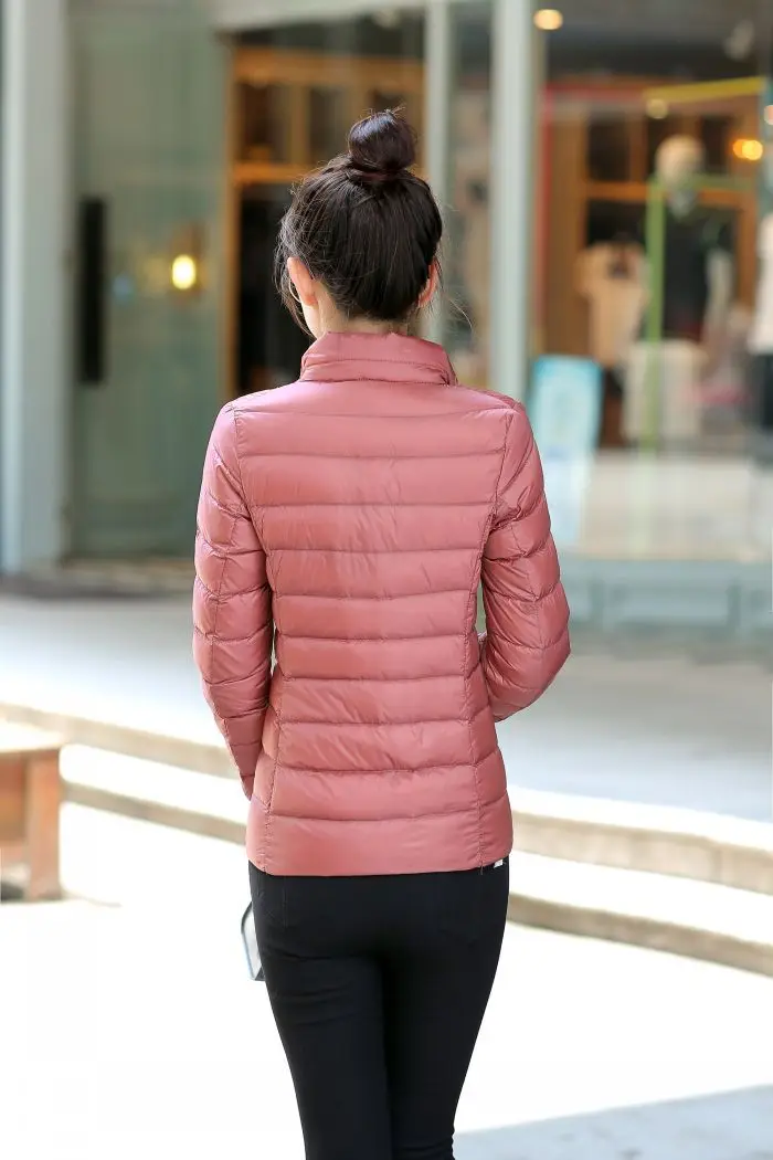 8XL Women White Duck Down Coats 4XL 5XL Female Ultra Light Duck Down Jackets Autumn Winter Warm Stand Collar Hiking Coat Outwear