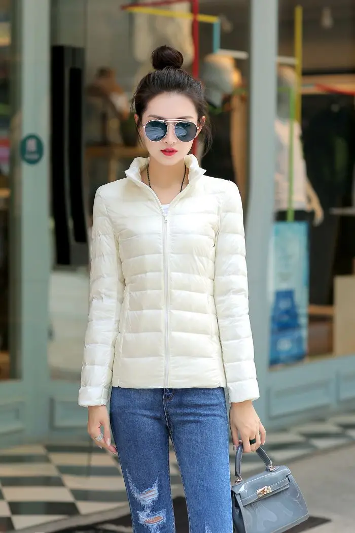 8XL Women White Duck Down Coats 4XL 5XL Female Ultra Light Duck Down Jackets Autumn Winter Warm Stand Collar Hiking Coat Outwear