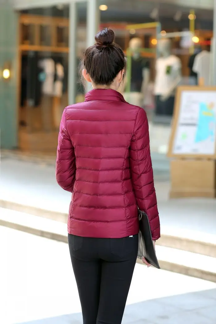 8XL Women White Duck Down Coats 4XL 5XL Female Ultra Light Duck Down Jackets Autumn Winter Warm Stand Collar Hiking Coat Outwear