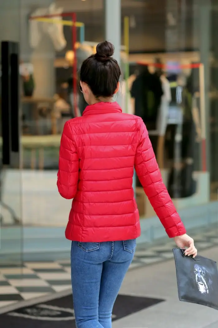8XL Women White Duck Down Coats 4XL 5XL Female Ultra Light Duck Down Jackets Autumn Winter Warm Stand Collar Hiking Coat Outwear