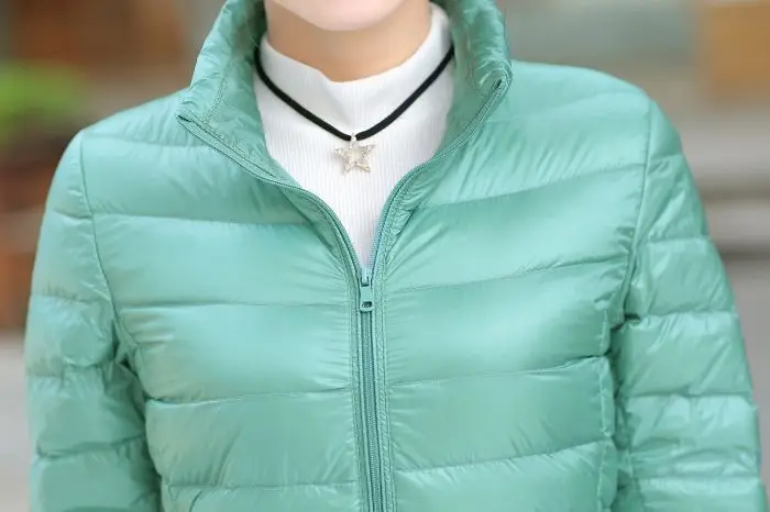 8XL Women White Duck Down Coats 4XL 5XL Female Ultra Light Duck Down Jackets Autumn Winter Warm Stand Collar Hiking Coat Outwear