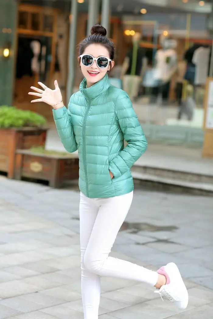 8XL Women White Duck Down Coats 4XL 5XL Female Ultra Light Duck Down Jackets Autumn Winter Warm Stand Collar Hiking Coat Outwear