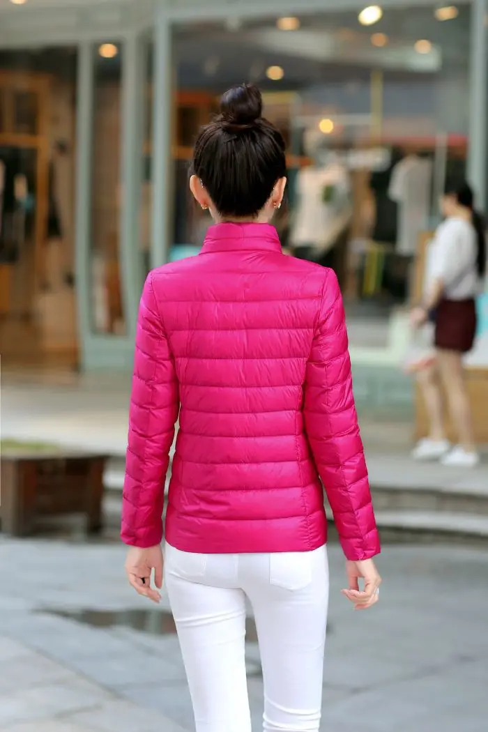 8XL Women White Duck Down Coats 4XL 5XL Female Ultra Light Duck Down Jackets Autumn Winter Warm Stand Collar Hiking Coat Outwear