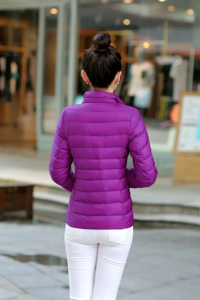 8XL Women White Duck Down Coats 4XL 5XL Female Ultra Light Duck Down Jackets Autumn Winter Warm Stand Collar Hiking Coat Outwear