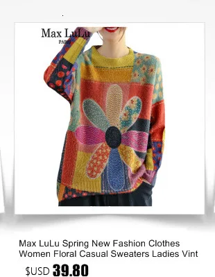 Amax luluE 2024 Korean Winter Fashion Floral Knitwear Womens Loose Warm Printed Sweaters Ladies Leisure V Neck Knitted Cardigans