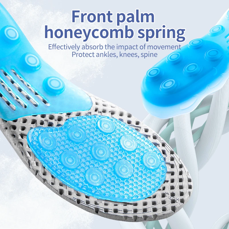 Premium Spring Silicone Gel Insoles Orthopedic Flat Foot Health Sole Pad For Shoes Insert Arch Support Pad For Plantar Fasciitis