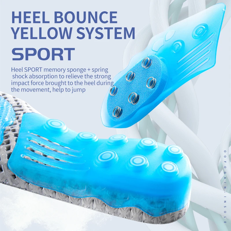 Premium Spring Silicone Gel Insoles Orthopedic Flat Foot Health Sole Pad For Shoes Insert Arch Support Pad For Plantar Fasciitis