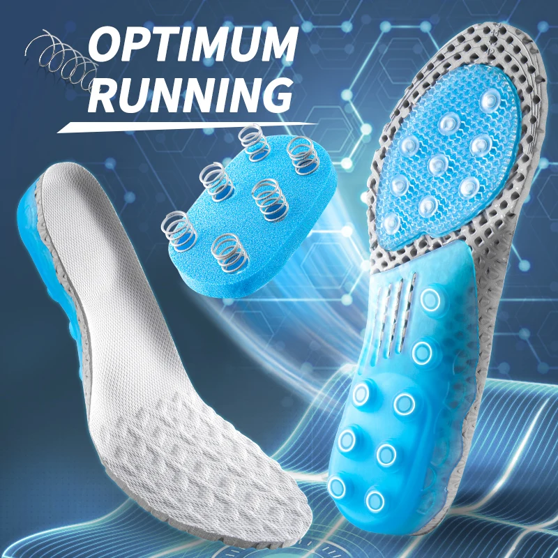 Premium Spring Silicone Gel Insoles Orthopedic Flat Foot Health Sole Pad For Shoes Insert Arch Support Pad For Plantar Fasciitis